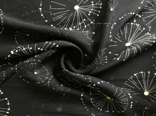 GEORGETTE DE SEDA PURA ESTAMPADO FOGOS ARTIFÍCIO