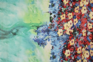 MUSSELINE COM ELASTANO ESTAMPADA