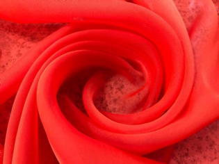 MUSSELINE TOQUE DE SEDA LARANJA FLUORESCENTE