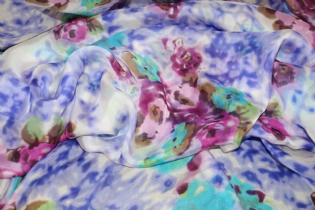 MUSSELINE DE SEDA PURA ESTAMPADA