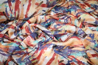 MUSSELINE DE SEDA PURA ESTAMPADA