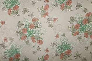 MUSSELINE DE SEDA PURA ESTAMPADA FLORAL