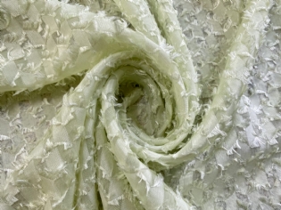 MUSSELINE DEVORÊ TRABALHADO VERDE MENTA