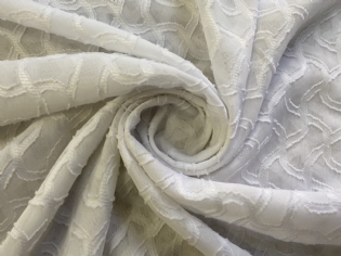 MUSSELINE DEVORÊ GEOMÉTRICO BRANCO