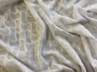 MUSSELINE DEVORÊ GEOMÉTRICO BRANCO