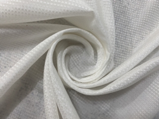ALGODÃO COM SEDA JACQUARD QUADRICULADO OFF WHITE / SEDA MISTA