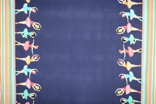 VISCOSE ESTAMPADA BARRADA BAILARINAS