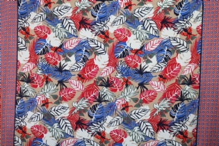 VISCOSE ESTAMPADA BARRADA FOLHAGEM II