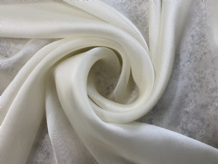 MUSSELINE ACETINADA DE SEDA PURA PÉROLA