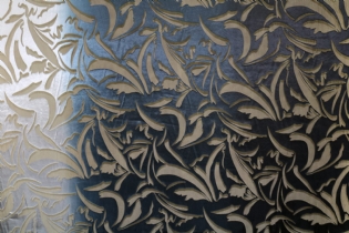 DEVORÊ DE SEDA ESTAMPADO BARRADO DEGRADÊ