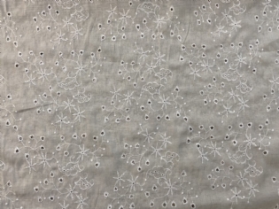 LAISE BORDADA BARRADA DE LINHO MISTO NATURAL BEGE I