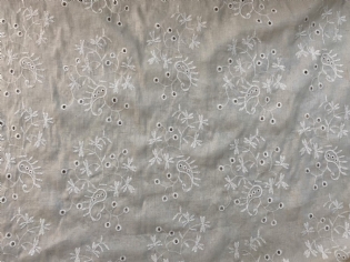 LAISE BORDADA BARRADA DE LINHO MISTO NATURAL BEGE II