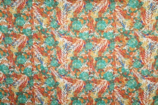 LINHO MISTO ESTAMPADO FOLHAS COLORIDAS