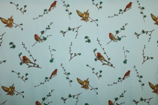 VISCOSE ESTAMPADA GALHOS & PÁSSAROS AZUL