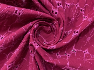 LAISE BORDADA DE ALGODÃO FÚCSIA