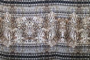 GLOSS TOQUE DE SEDA ACETINADO ESTAMPADO GEOMÉTRICO ANIMAL PRINT I