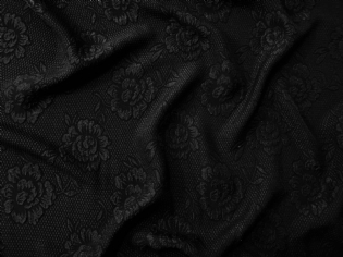 CREPE DE CHINE JACQUARD DE SEDA PURA PRETO (1,10 MT LARGURA)