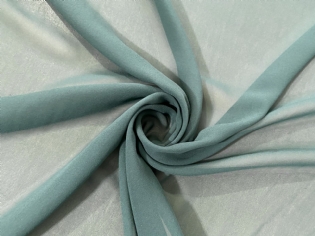 GEORGETTE DE SEDA PURA VERDE MENTA
