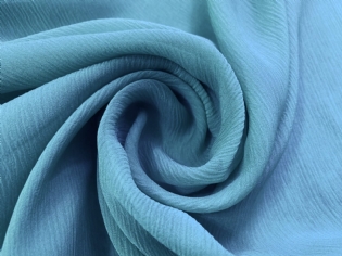 CHIFFON DE SEDA PURA AZUL TURQUESA CLARO