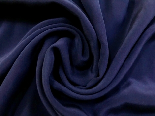 CREPE DE CHINE DE SEDA PURA AZUL MARINHO