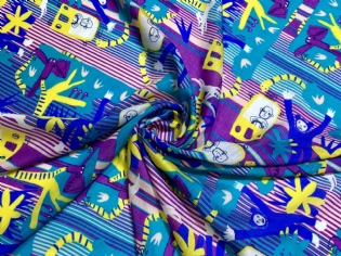 VISCOSE COM SEDA ESTAMPADA BICHINHOS