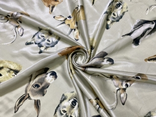 VISCOSE COM SEDA ESTAMPADA ANIMAIS