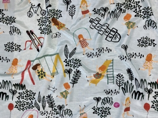 ALGODÃO COM SEDA ESTAMPADO PARQUINHO