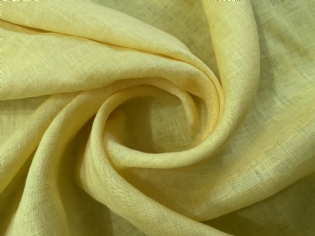 CAMBRAIA DE LINHO PURO AMARELO CANÁRIO