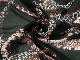 GEORGETTE DE VISCOSE ESTAMPADO COBRAS