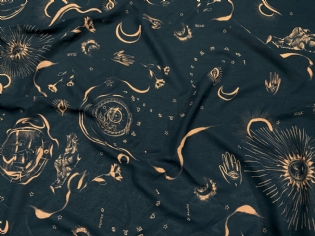 GEORGETTE DE VISCOSE ESTAMPADO ESTRELAS II