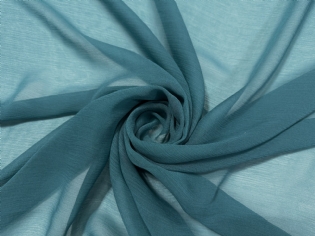 CHIFFON DE SEDA PURA VERDE PETRÓLEO