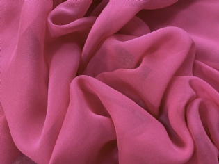 GEORGETTE DE SEDA PURA ROSA MELANCIA