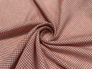 LINHO PURO ESTAMPADO QUADRICULADO VICHY VERMELHO