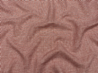 LINHO PURO ESTAMPADO QUADRICULADO VICHY VERMELHO