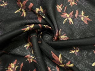 LINHO PURO ESTAMPADO FOLHAS