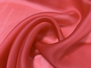 GAZAR DE SEDA PURA CORAL