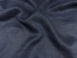 LINHO PURO JACQUARD CHEVRON ESCAMA DE PEIXE AZUL MARINHO