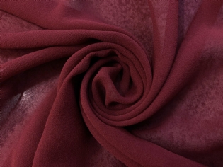 GEORGETTE DE SEDA PURA VERMELHO CEREJA