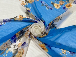 MUSSELINE DE SEDA PURA ESTAMPADA