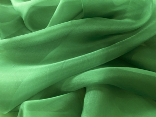 ORGANZA DE SEDA PURA VERDE BANDEIRA