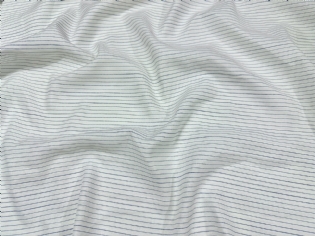 LINHO PURO ESTAMPADO LISTADO OFF WHITE & AZUL